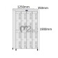 Roupeiro Para Vestiário RGRSP-8 35cm Sobreposto com 8 Portas - com PITÃO - RCH